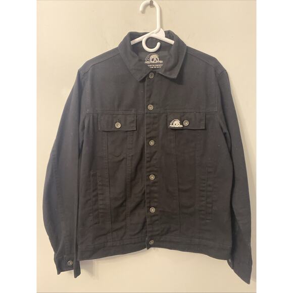 Lurking Class Embroidered Black Denim Jacket Size Small - Picture 3 of 5